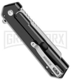 Schrade Lateral Green/Black G-10 Frame Lock Knife - Satin Plain -Knives Sale Online Shop Schrade Lateral FL Green Black G 10 Satin BHQ 140062 jr side large