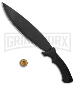 Schrade Mini-Bolo II Black Machete Knife - Black Plain -Knives Sale Online Shop Schrade Mini Bolo II Machete Rubber Black 1100056 BHQ 93634 jr bottlecap large