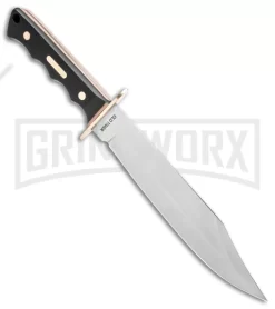 Schrade Old Timer OT Black Polymer Bowie Knife & Folder Satin Plain -Knives Sale Online Shop Schrade Old Timer OT Bowie Folder 1158653 BHQ 122407 jr fixed spine large
