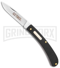 Schrade Old Timer OT Black Polymer Bowie Knife & Folder Satin Plain -Knives Sale Online Shop Schrade Old Timer OT Bowie Folder 1158653 BHQ 122407 jr folding large