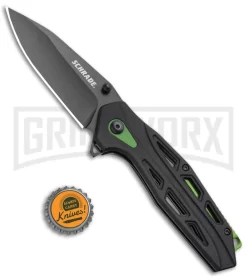 Schrade SCH U.G. Green/Black Folding Knife - Black Plain 1100044 -Knives Sale Online Shop Schrade SCH U.G. Liner Lock Knife Green Black Black BHQ 93632 kp bottle cap large
