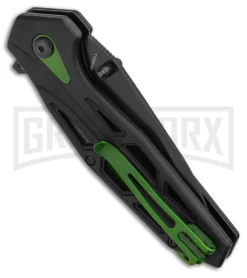 Schrade SCH U.G. Green/Black Folding Knife - Black Plain 1100044 -Knives Sale Online Shop Schrade SCH U.G. Liner Lock Knife Green Black Black BHQ 93632 kp side large