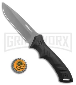 Schrade SCHF31 Fixed Blade Knife - Gray Plain -Knives Sale Online Shop Schrade SCHF31 DP Fixed Blade Black TPE Gray BHQ 28765 jr bottlecap large