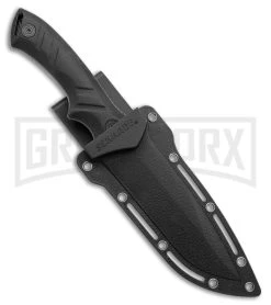 Schrade SCHF31 Fixed Blade Knife - Gray Plain -Knives Sale Online Shop Schrade SCHF31 DP Fixed Blade Black TPE Gray BHQ 28765 jr sheath large