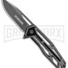 Schrade Cage Gray Skeletonized Folding Knife - Gray Plain