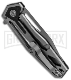 Schrade Cage Gray Skeletonized Folding Knife - Gray Plain -Knives Sale Online Shop Schrade Sch702 Cage W G 10 Ug Ti 1084283 BHQ 81870 jr side large