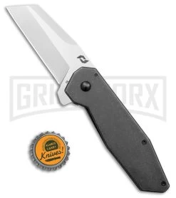 Schrade Slyte Frame Lock Knife Black Stainless Steel - Satin Plain -Knives Sale Online Shop Schrade Slyte FL Black SS Satin BHQ 140060 jr bottlecap large