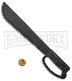 Schrade Small Outback Machete Black Fixed Blade Knife - Black Plain -Knives Sale Online Shop Schrade Small Outback Machete Black SCHMACH18 BHQ 62064 jr bottlecap large