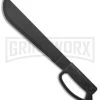 Schrade Small Outback Machete Black Fixed Blade Knife - Black Plain