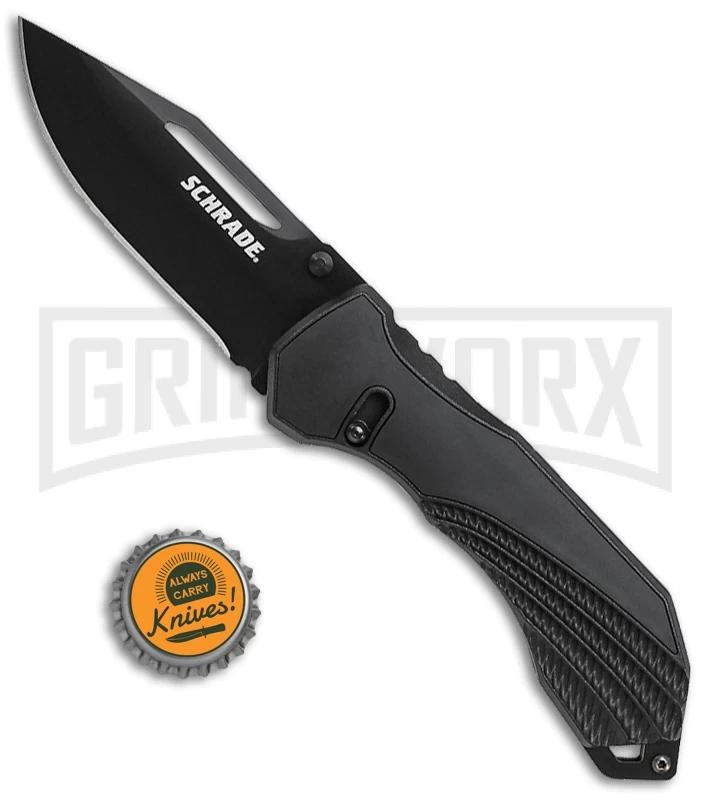Schrade SCH510 Black Sure-Lock Folding Knife - Black Plain 2 Schrade SCH510 Black Sure-Lock Folding Knife - Black Plain - Image 2