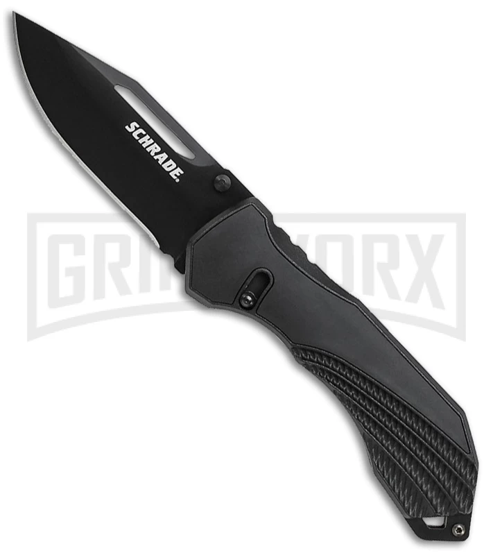 Schrade SCH510 Black Sure-Lock Folding Knife - Black Plain 1 Schrade SCH510 Black Sure-Lock Folding Knife - Black Plain