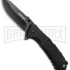 Schrade U.G. Black Folding Knife W/ Firestarter - Black