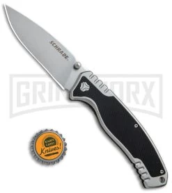 Schrade Ultra Glide Black G-10 Folding Knife - Stonewash Plain -Knives Sale Online Shop Schrade Ultra Glide Black G 10 SW SCH305CP BHQ 67484 jr bottlecap large