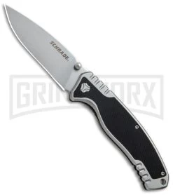 Schrade Ultra Glide Black G-10 Folding Knife - Stonewash Plain