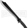 Schrade SCMACH2CP Clip Point Machete Sawback - Black Plain