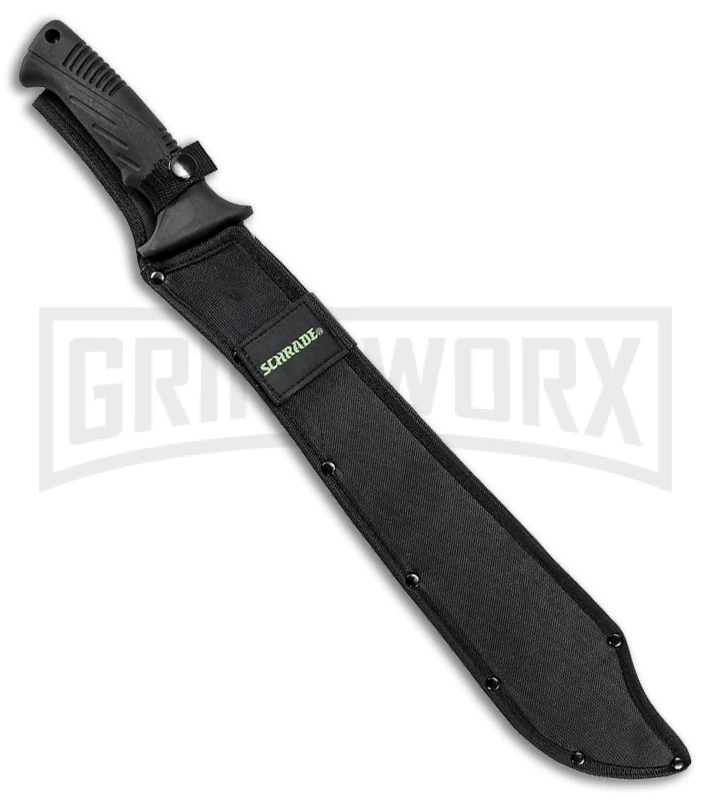 Schrade SCMACH2CP Clip Point Machete Sawback - Black Plain 2 Schrade SCMACH2CP Clip Point Machete Sawback - Black Plain - Image 2