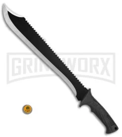 Schrade SCMACH2CP Clip Point Machete Sawback - Black Plain 5 Schrade SCMACH2CP Clip Point Machete Sawback - Black Plain -Knives Sale Online Shop Schrade clip point machete sawback black SCMACH2CP BHQ 62067 er size large