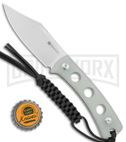 SENCUT Waxahachie Natural G-10 Fixed Blade Knife - Satin Plain -Knives Sale Online Shop Sencut Waxahachie Fixed Blade Natural G 10 Satin BHQ 164927 jr bottlecap large