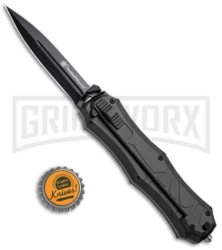 Smith & Wesson Spring Assisted Finger Actuator Spear Point OTF Knife - Black 9 Smith & Wesson Spring Assisted Finger Actuator Spear Point OTF Knife - Black -Knives Sale Online Shop Smith Wesson OTF Assist Finger Actuator Spear Point Black SWOTF9B BHQ 67476 jr bottlecap large