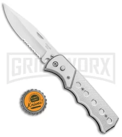 Super Knife Dingo Silver Holes Marble Acrylic Automatic Knife - Satin Serr -Knives Sale Online Shop Super Knife Dingo Silver Holes Marble Acrylic Satin Serr GA623SLD GX 33491 jr bottlecap large