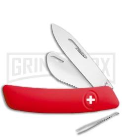 Swiza BL03 Butter Knife Red Swiss Pocket Knife - Satin Plain