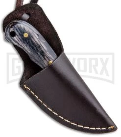Tallen Miniature Pakka Wood Fixed Blade Knife - Damascus Plain -Knives Sale Online Shop Tallen Miniature Pakka Wood Damascus Plain HK 053 GX 32305 jr sheath large