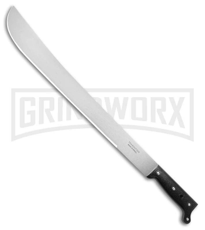 Tramontina Machete Black Fixed Blade Knife - Satin Plain 1 Tramontina Machete Black Fixed Blade Knife - Satin Plain