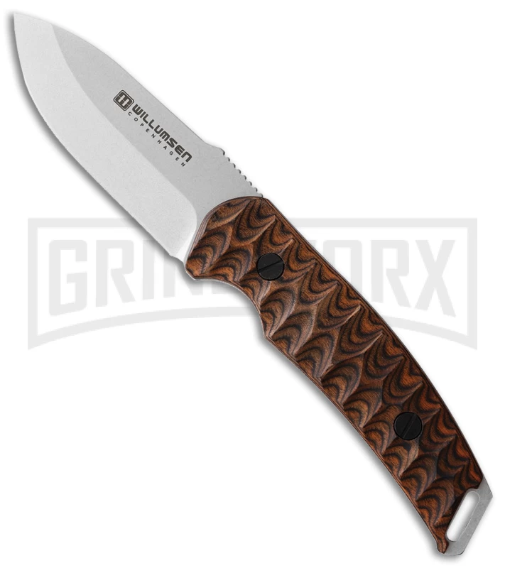 Willumsen Copenhagen Birddog Brown/Black G-10 Fixed Blade - Stonewash Plain 1 Willumsen Copenhagen Birddog Brown/Black G-10 Fixed Blade - Stonewash Plain
