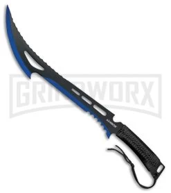 Z-Hunter Annihilator Black/Blue Machete - Two-Tone Serr - 020BL