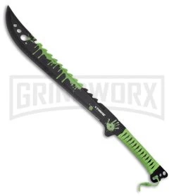 Z-Hunter Armageddon Green Machete - Black Plain