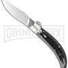 Lepre 9" Dark Horn Sicilian Picklock Automatic Knife - Satin Plain