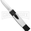 AKC Minion Concord Black/White OTF Automatic Knife - Dagger Satin Plain