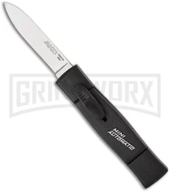 AKC Minion Concord Black OTF Automatic Knife - Flat Grind Satin Plain