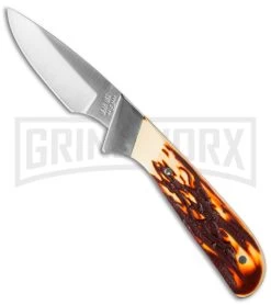 Bear And Son Knives Invincible Skinner Sim Stag Fixed Blade Knife - Satin Plain
