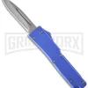 Firecracker Mini Blue D/A OTF Automatic Knife - Bead Blast Plain 4TH18