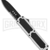 Titan White D/A OTF Automatic Knife - Dagger Black Serr