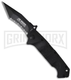 Boker Plus Jim Wagner Reality-Based Tanto Folding Knife - Black Serr