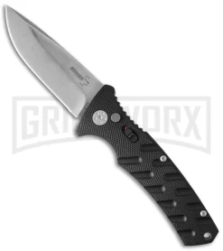 Boker Plus Strike Manual Knife - Drop Point Stonewash Plain