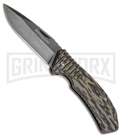 Boker Magnum Sierra Alpha Green Camo G-10 Folding Knife - Stonewash Plain