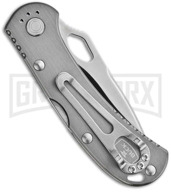 Buck Knives SpitFire Grey Folding Knife - Satin Plain 2 Buck Knives SpitFire Grey Folding Knife - Satin Plain - Image 2