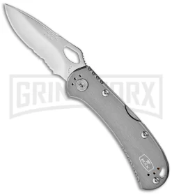 Buck Knives SpitFire Grey Folding Knife - Satin Serr