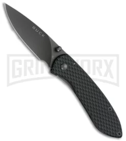 Buck Knives Buck Nobleman Simulated Carbon Fiber Folding Knife - Satin Plain