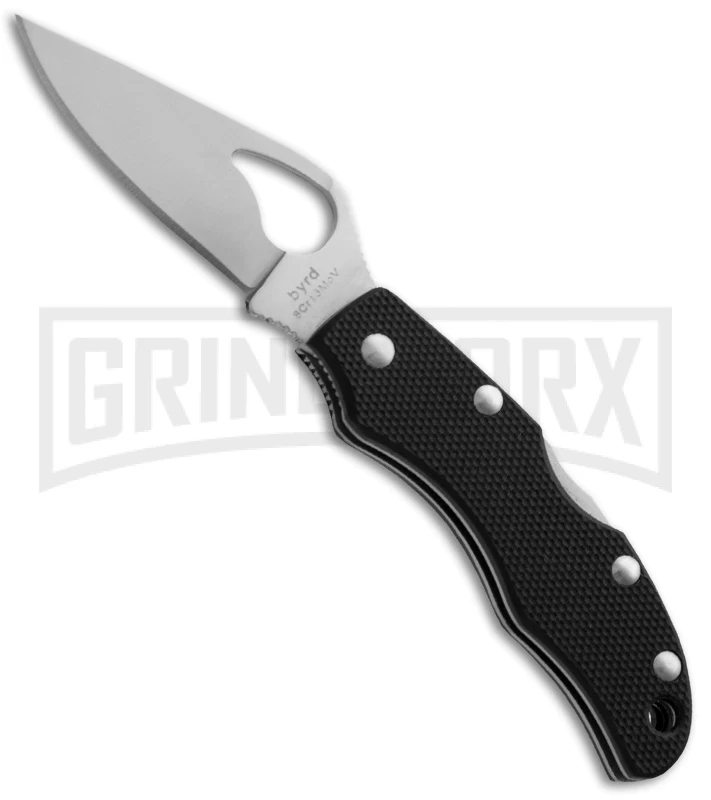 Byrd Finch2 Black G-10 Folding Knife - Satin Plain 1 Byrd Finch2 Black G-10 Folding Knife - Satin Plain
