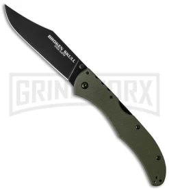 Cold Steel Broken Skull III OD Green G-10 Folding Knife - Black Plain