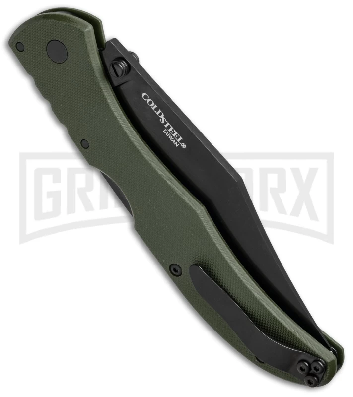 Cold Steel Broken Skull III OD Green G-10 Folding Knife - Black Plain 3 Cold Steel Broken Skull III OD Green G-10 Folding Knife - Black Plain - Image 3