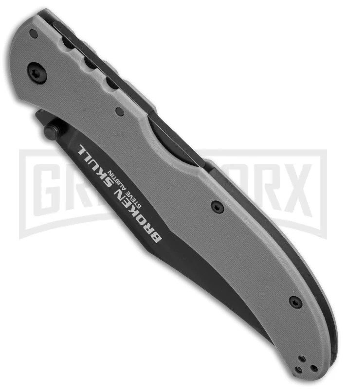 Cold Steel Broken Skull V Gray G-10 Folding Knife - Black Plain 3 Cold Steel Broken Skull V Gray G-10 Folding Knife - Black Plain - Image 3