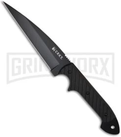CRKT Crawford/Kasper Dragon Fixed Blade Knife - Black Plain