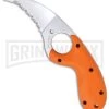 CRKT Kommer Orange Bear Claw Fixed Blade Knife - Satin Plain