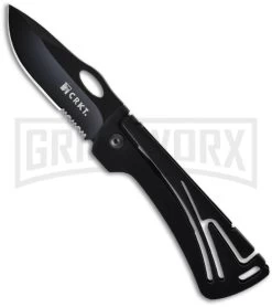 CRKT Klecker NIRK Folding Knife - Black Serr