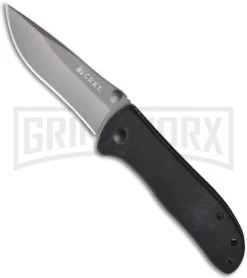 CRKT Drifter Black G-10 Folding Knife - Gray Plain